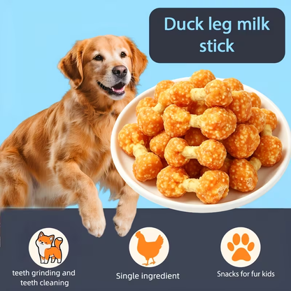 Dog Treats Chicken and Duck Jerky Variety Assortment with Five Retained Combination Choices