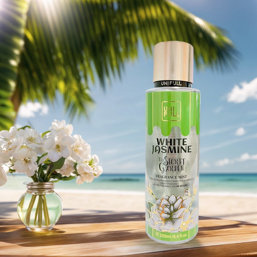 UNIFULL Fragrance Body Mist, 250ml Spray Bottle with Gold-Tone Cap in Twelve Floral and Fruit Scents