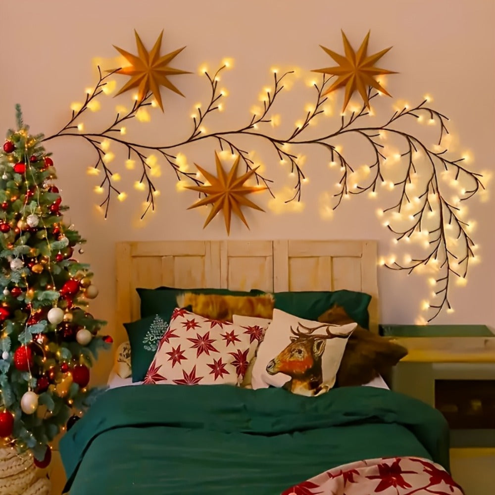 String Lights, 96-LED Bendable Willow Branch Fairy Lights with USB Power, Remote Control and Eight Indoor Modes
