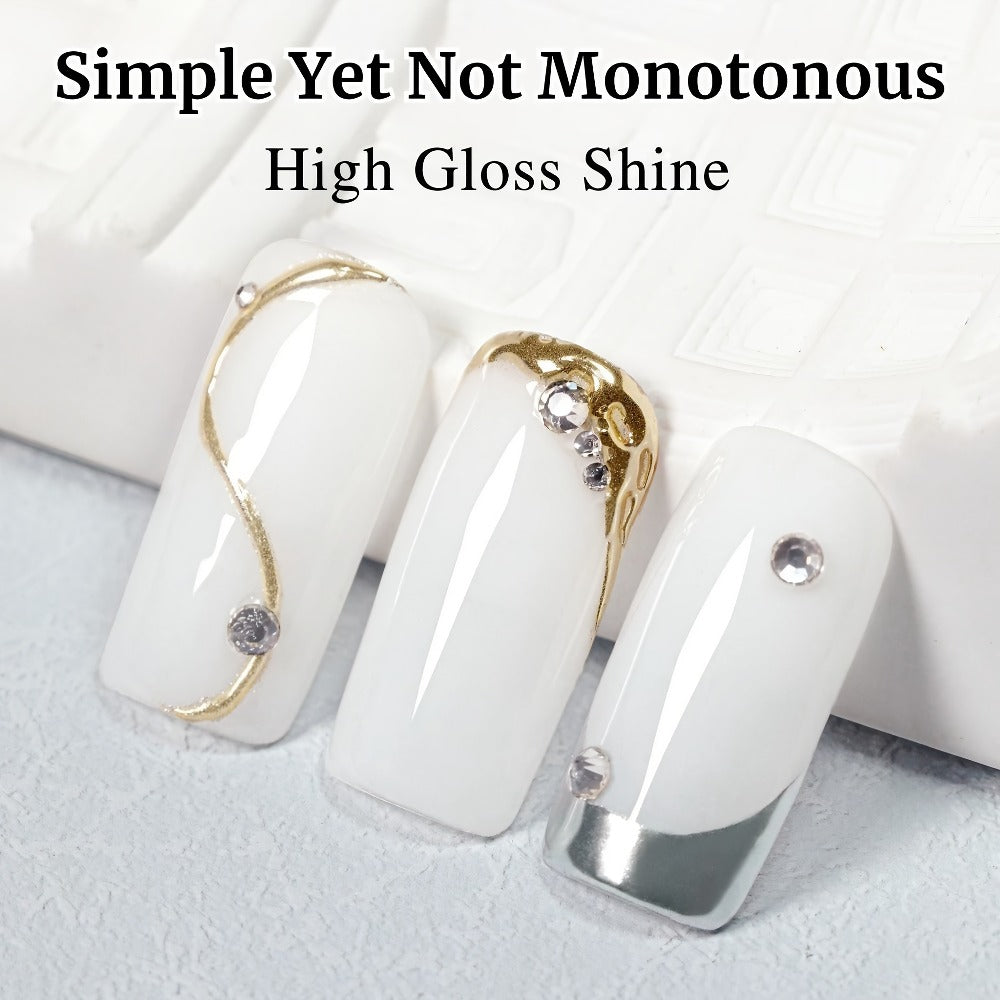 Gel Nail Polish in 15ml Milky White W01 Sheer Jelly for a Glass-Like Finish with UV/LED Cure