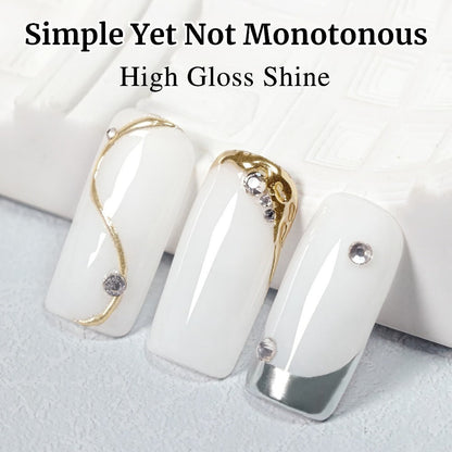 Gel Nail Polish in 15ml Milky White W01 Sheer Jelly for a Glass-Like Finish with UV/LED Cure