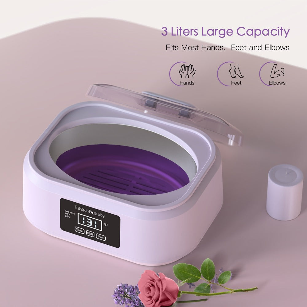 Paraffin Wax Warmer Kit 3000ml Touchscreen for Hands & Feet – Includes 6 Packs Refill Wax, Hot Wax Spa Bath for Arthritis Pain Relief & Deep Skin Moisturizing, Home Salon Use Purple Pink White Green Black