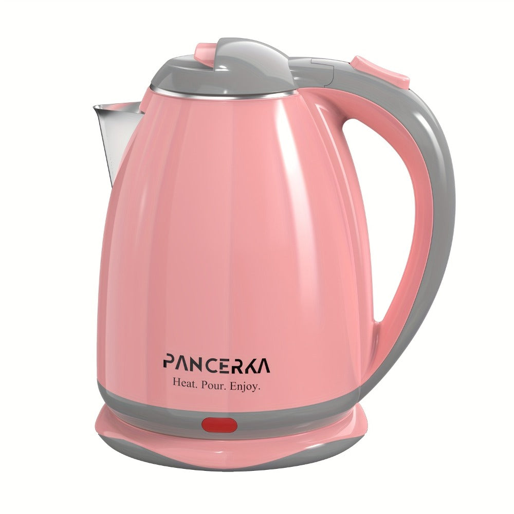 PANCERKA 1.8L Electric Kettle with 1000W Heating and Stainless Steel Interior in Pink or White