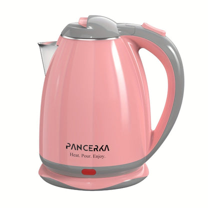 PANCERKA 1.8L Electric Kettle with 1000W Heating and Stainless Steel Interior in Pink or White