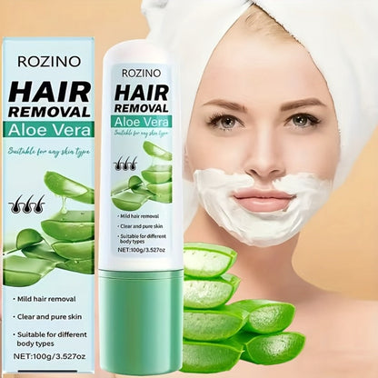 Hair Removal Cream ROZINO 100g Aloe Vera and Squalane Tube with Carton for External Body Grooming