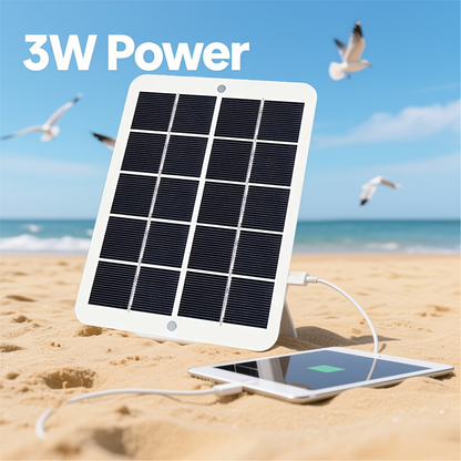 Solar Charging Panel 4W 10W Compact Lightweight Single-Crystal Monocrystalline Micro USB for Mobile Phone Power Bank Camera Speaker Hiking Camping Outdoor Travel