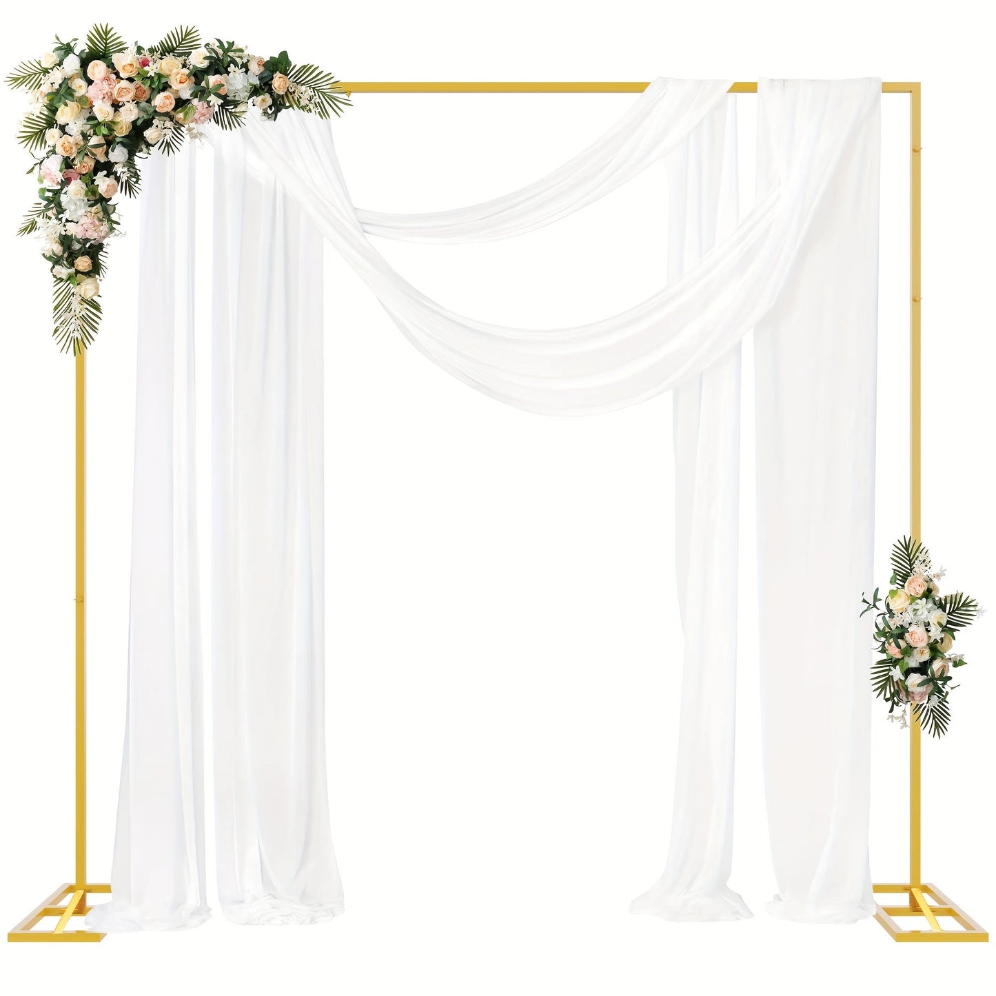 Premium Square Backdrop Support Stand | Flexible Portable Rectangular Metal Frame for Wedding Ceremony, Birthday Party, Photo Booth Background, Garden Arch & Event Decoration