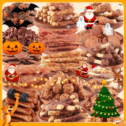 Dog Treats Duck, Chicken, Milk Stick and Sweet Potato Assortment with Combination and Gift Box Options