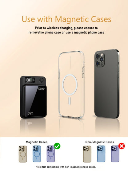 30W Fast Charging Magnetic Power Bank 6000 10000 15000mAh – 15W Wireless Output MagSafe Compatible Portable Charger Dual USB-C Battery Pack for iPhone 17 16 15 14 13 12 Android