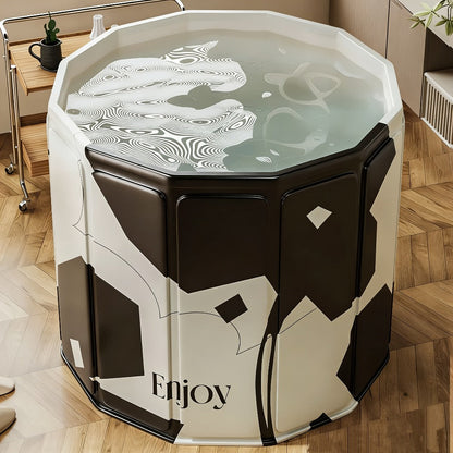 Foldable Soaking Tub for Adults – Portable Full Body Bath Barrel with Non-Slip Base, Collapsible Hot & Cold Soak Tub for Home Travel Small Spaces, Space-Saving Bathroom Accessory