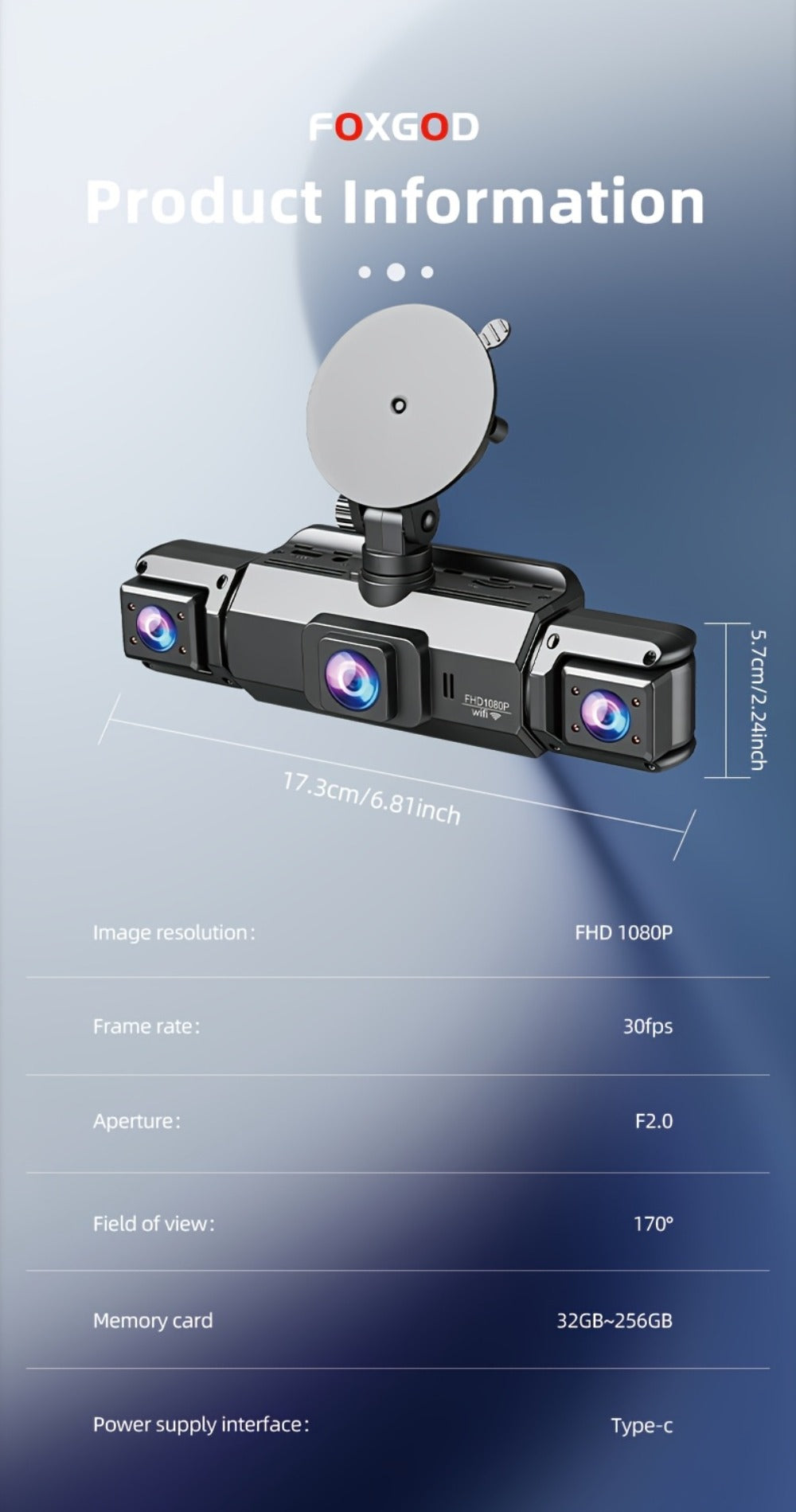 360° Dash Cam - 3/4 Channel 1080P HD Car Camera, Night Vision, WDR, G-Sensor, Loop Recording, 24/7 Parking Monitor, WiFi, Optional 32GB Card, Zero Blind Spot Coverage