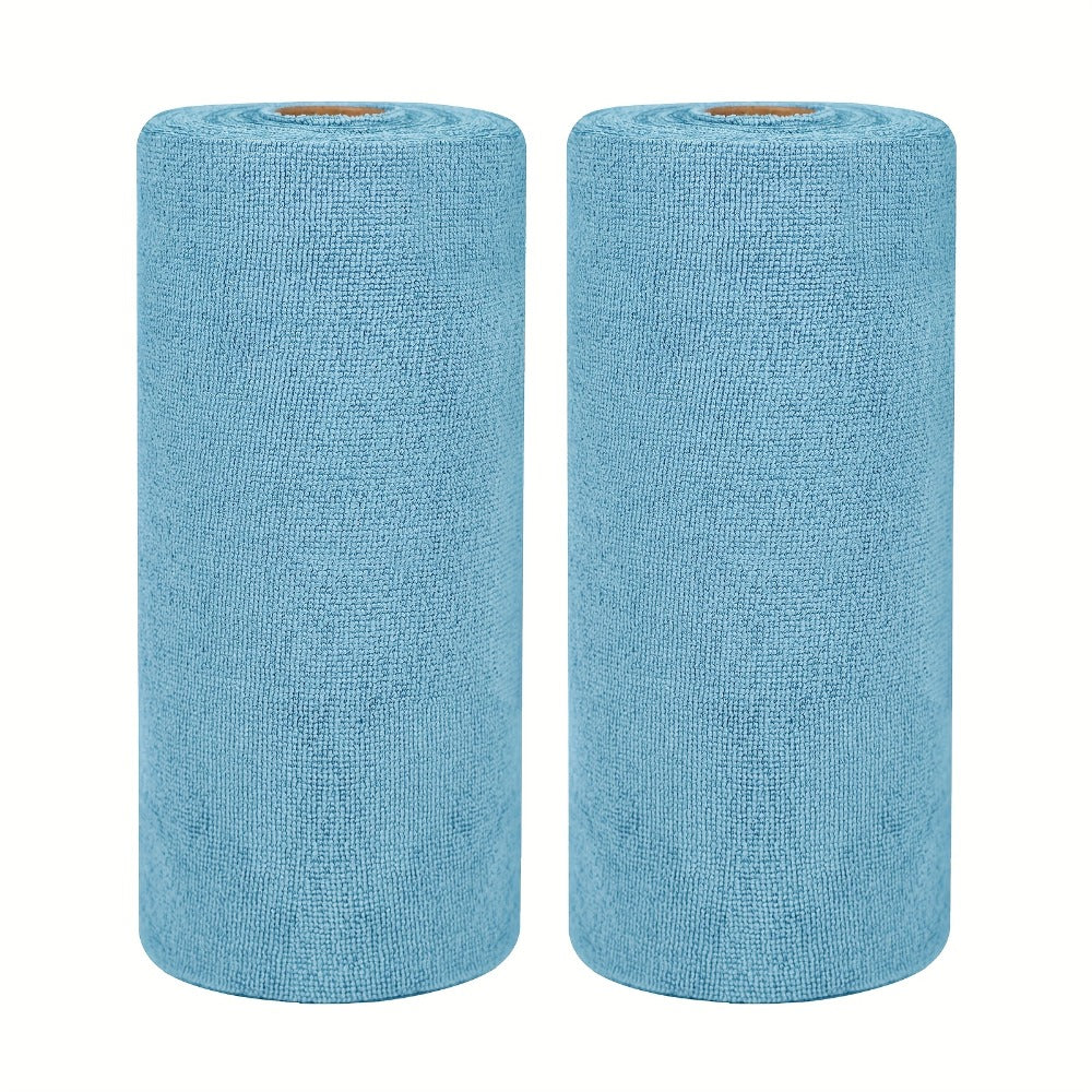 Reusable Tear-Away Cleaning Cloth Roll in Beige, Blue, Green, Pink or Gray with 50- or 100-Piece Options