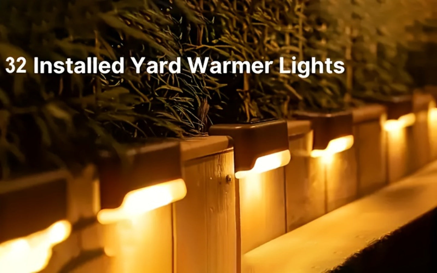Solar Powered LED Deck Lights – Auto On/Off Outdoor Step Lights for Stairs, Fence, Pathway & Patio, 12-Hour Continuous Lighting, Weatherproof Solar Stair Lights for Garden, Yard & Commercial Use