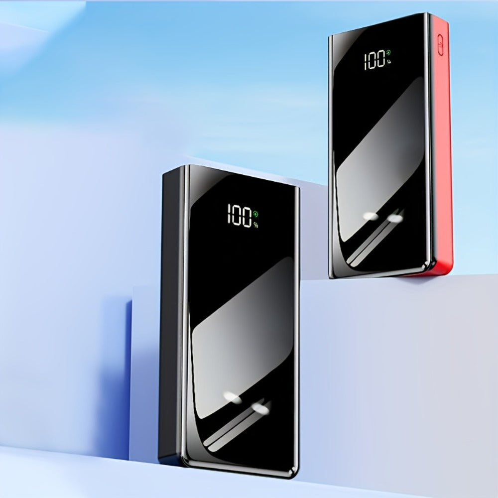 Power Bank 50000mAh 22.5W Two-Way Charging with Dual Input/Output and Digital Display in Black or Red