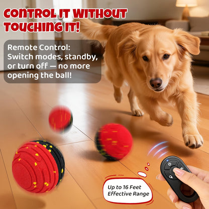 Remote-Controlled Interactive Dog Toy Ball – Self-Rolling Bouncing Ball for Small, Medium & Large Dogs | Indoor & Outdoor Use