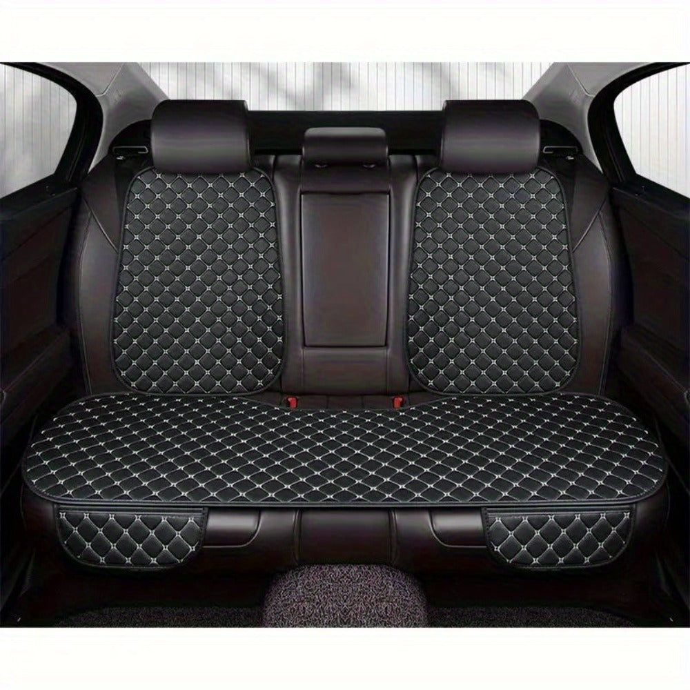 Car Seat Cover Rear Bench Protector with Source-Listed Water-Resistant Surface in Black or Red