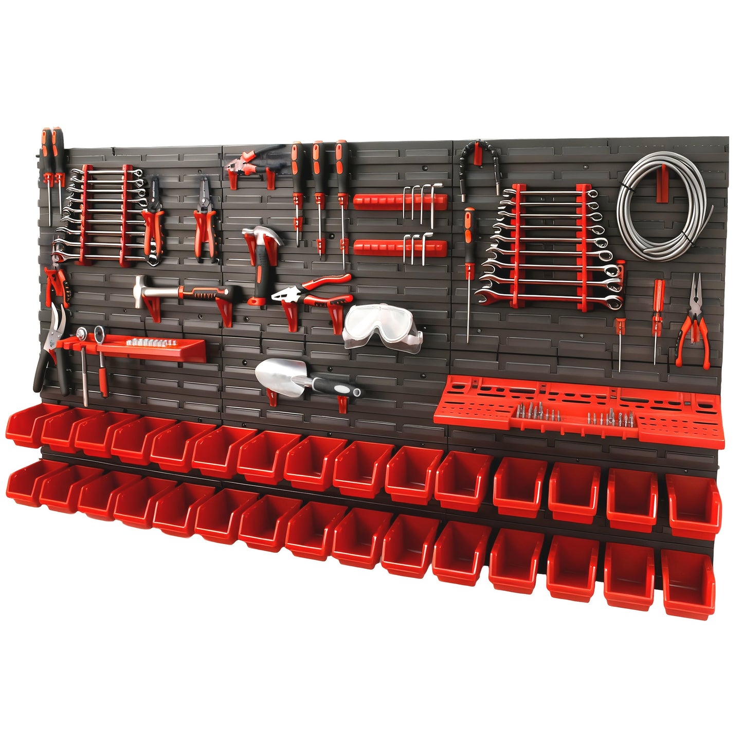 Tool Organizer Set – Multi-Functional Wrench, Screwdriver, Drill Bit & Hammer Storage Rack | Garage Tool Organizer Wall Mount for 39/69 Piece Tool Sets | Workshop Tool Holder Gift for Men & DIY Enthusiasts
