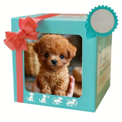 Simulation Puppy Robot Electric Interactive Dog Toy – Auto Walking, Barking & Tail Wagging, Plush Biomimetic Pet with Dog Bone Accessory, Birthday Christmas New Year Gift for Kids Girls Boys