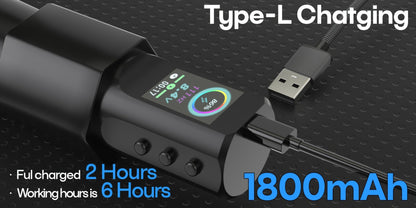 POSEIDON LTK08 Tattoo Kit with 1800mAh Color-Display Pen, 20 Cartridges, 11 Inks and Carry Case