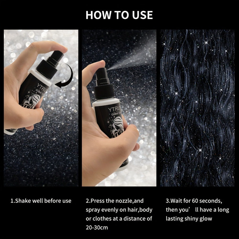 100 ml Star-Shaped Body Shimmer Spray for Hair, Skin and Clothing in Single Checkout Option