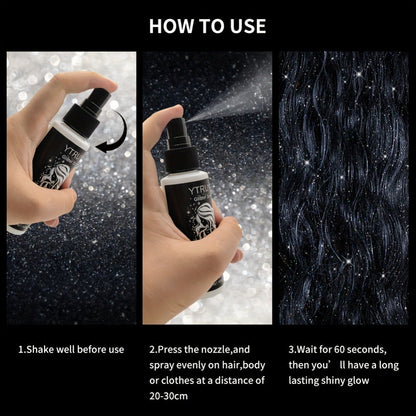 100 ml Star-Shaped Body Shimmer Spray for Hair, Skin and Clothing in Single Checkout Option