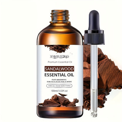 Sandalwood Essential Oil for Hair & Skin Care 30ml / 100ml / Twin Pack — Moisturizing Aromatherapy Oil for Massage, Diffuser & Shower, All Skin & Hair Types