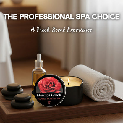 Black-Tin Massage Candle with Scent and Pack-Count Options for Spa, Pedicure and Body-Oil Use