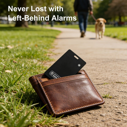 Apple Find My Wallet Tracker Card – Ultra-Thin Rechargeable Bluetooth Tracker | 105dB Alert, Wireless Qi Charging, Left-Behind Alerts & Siri Support