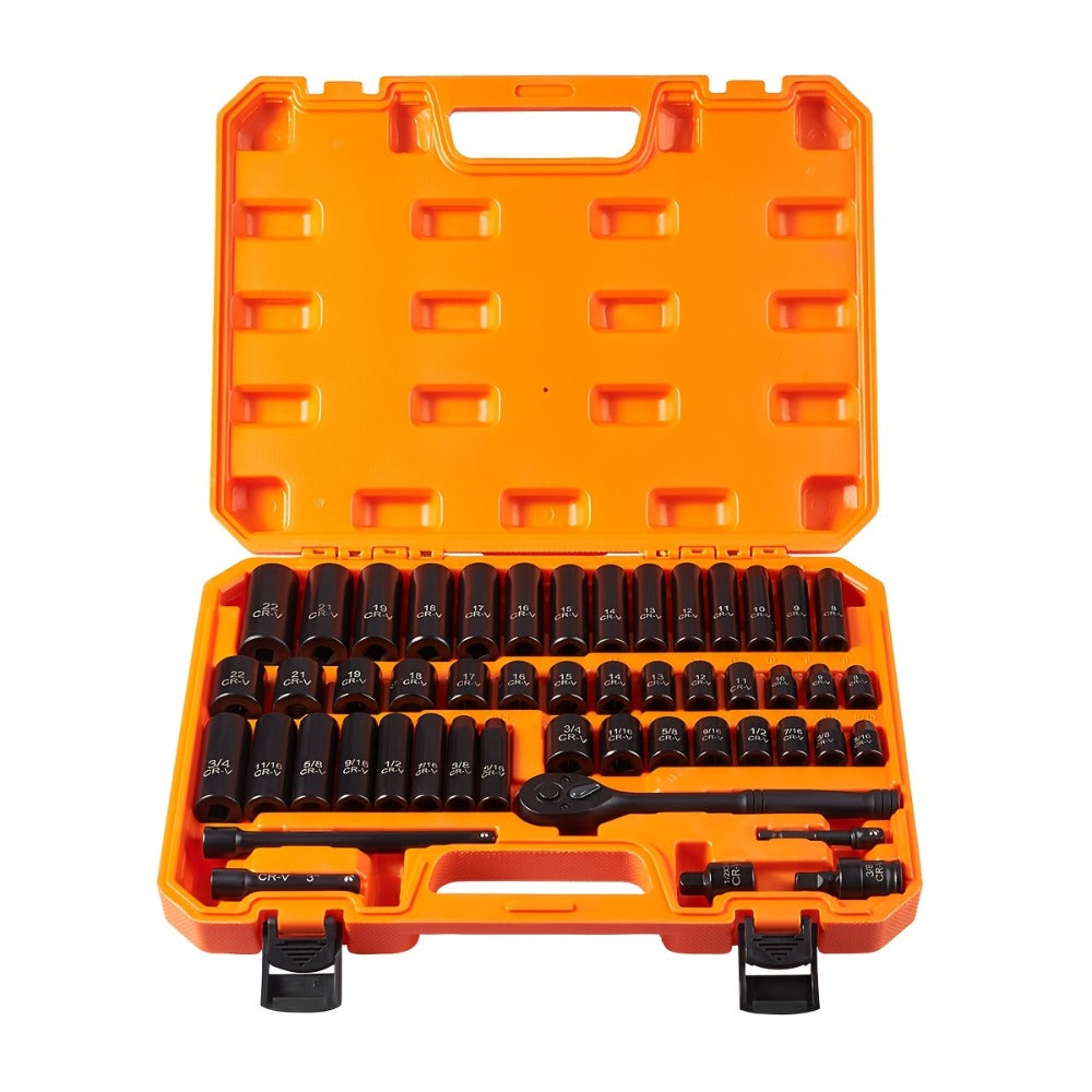 Ratchet Socket Wrench Set with Handle – 50/53/96/123/218/999PCS | 3/8" Drive CR-V Steel | Metric & Imperial Sizes | Car Maintenance, Boat & Home Repair Tool Kit for Mechanics