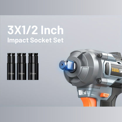 Power Tools TaskStar 3/8 Inch Cordless Ratchet or Wrench Set with 40 Nm Ratchet Option and Variable Speed