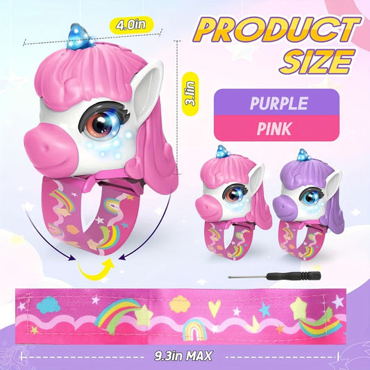 Unicorn Walkie Talkies for Kids 2 Pack, Glow in the Dark, Long Range 2-Way Radio Toy for Boys & Girls Ages 3-12, Outdoor Adventure Camping Hiking, Birthday Christmas Halloween Back to School Gift, Pink & Purple