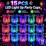 15-piece LED Light-Up Party Wine Glasses