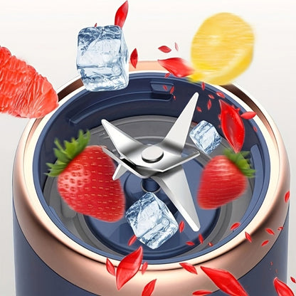 Portable Blender Personal Smoothie Blender USB Rechargeable 6-Blade 13.5oz Travel Cup Mini Blender for Shakes Fruit Juice – Kitchen Home Gym Travel Use
