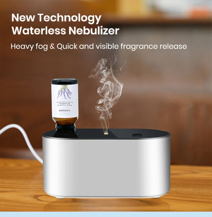 Waterless Essential Oil Diffuser – Smart Aroma Diffuser with 3 Modes, Auto Cycle Atomizer & Colorful LED Lights for Home Office Car Yoga, Mini Portable Scent Diffuser (Oils Not Included)