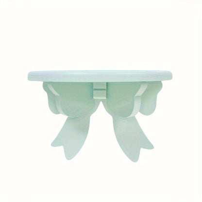 Bow-Shaped Floating Wall Shelf with 20 x 13 cm Pictured Size in Blue-and-Pink or Pink Options