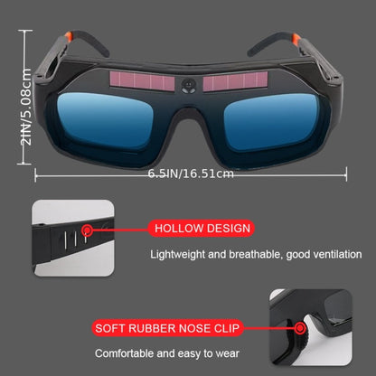 Auto-Darkening Welding Goggles True Color Lens – Anti-Glare Safety Glasses for TIG MIG MMA Plasma Welding, Photochromic Flame-Retardant Fiberglass Frame, Lightweight with Elastic Headband