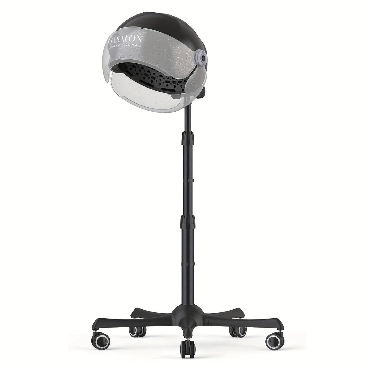 Hooded Hair Dryer 1875W Ionic Standing Bonnet Dryer on Wheels, 3 Heat Settings, Height Adjustable 30-55"