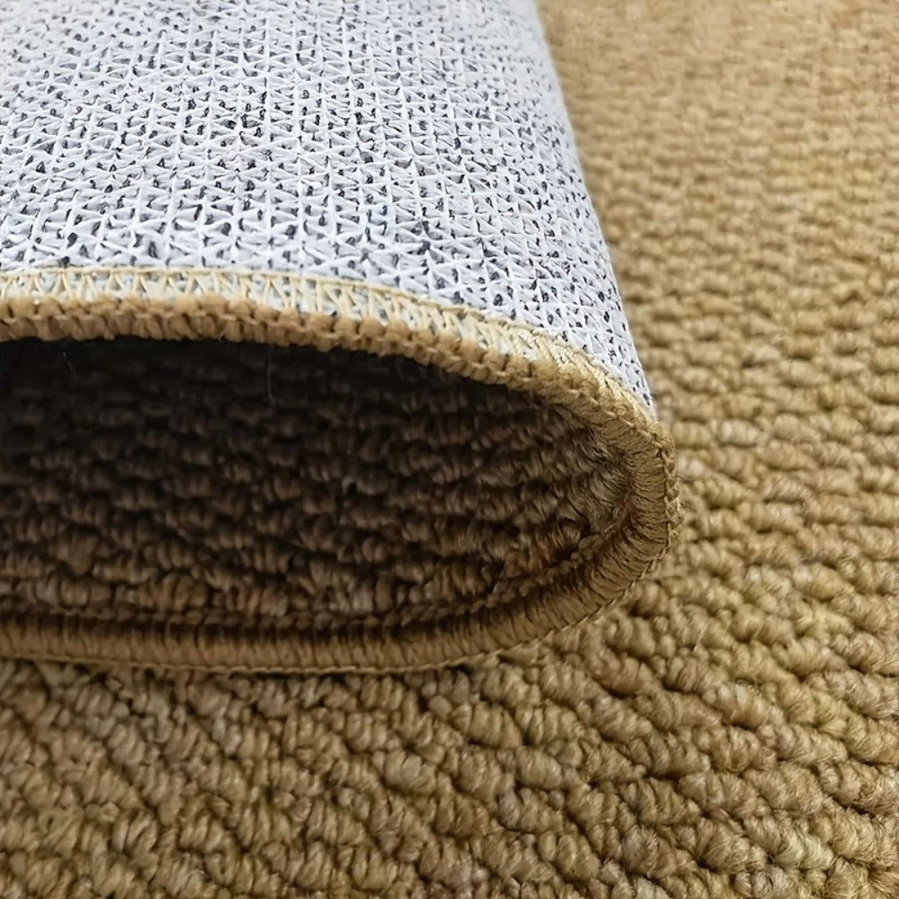 Imitation Sisal Bath Mat and Entryway Rug, 31.5 x 47.24 Inches in Dark Gray or Brown Woven Styles
