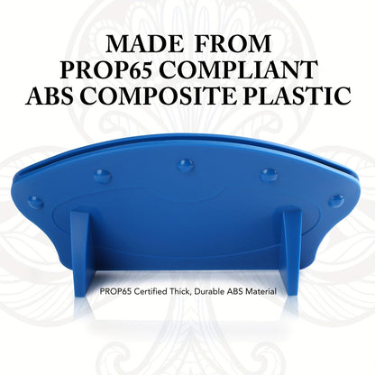 Four-Piece Blue Playing Card Holder Rack Set with Hands-Free Stands for Up to 15 Bridge or Poker Cards Each
