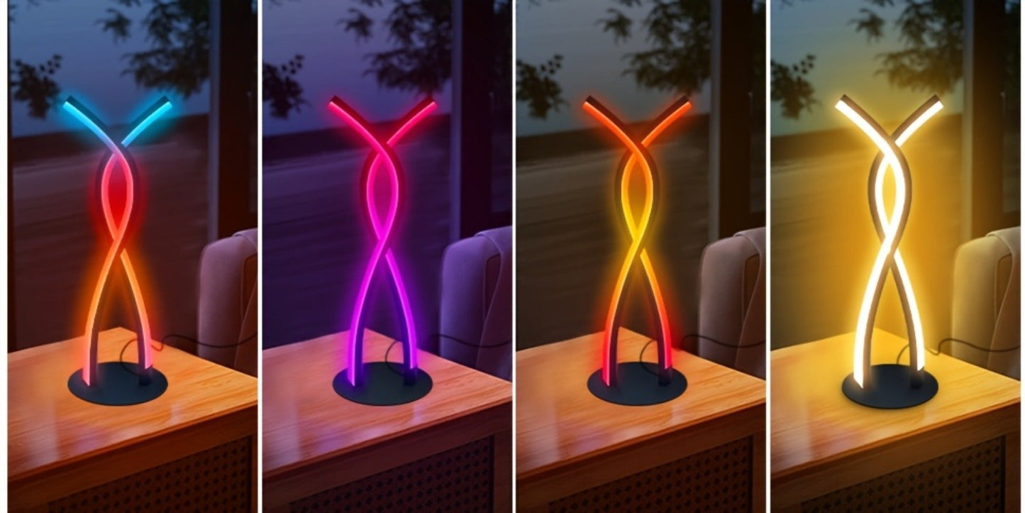 RGB Gaming Desk Lamp with App Control & Music Sync – 18-Key Remote, LED Light Bars, TV Backlight & Night Light, USB Powered Alien Ambient Lamp for Gaming Setup, Streaming & Desk Decor