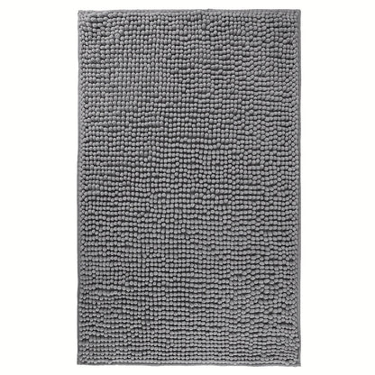 Chenille Bath Rug Extra Thick Soft Absorbent Non-Slip Bathroom Mat Machine Washable, Multiple Sizes & Colors