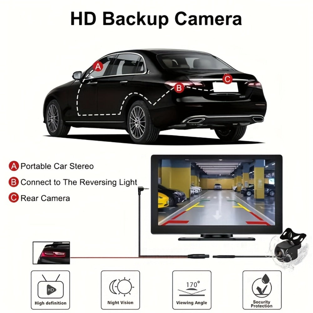 Wireless CarPlay & Android Auto Car Display - 7" & 10.62" HD Touchscreen, GPS Navigation, 1080P Reversing Camera, Dashcam, Mirror Link, FM/AUX/USB, Universal Fit for Cars RV Truck Van