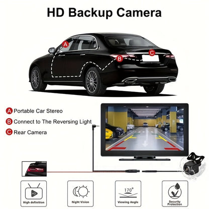 Wireless CarPlay & Android Auto Car Display - 7" & 10.62" HD Touchscreen, GPS Navigation, 1080P Reversing Camera, Dashcam, Mirror Link, FM/AUX/USB, Universal Fit for Cars RV Truck Van