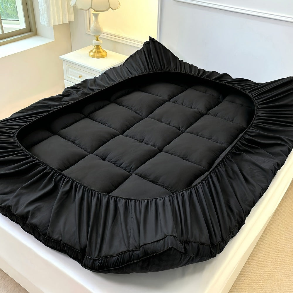 Quilted Fitted Mattress Pad in Four Colors and Twin, Full, Queen, King or California King Sizes