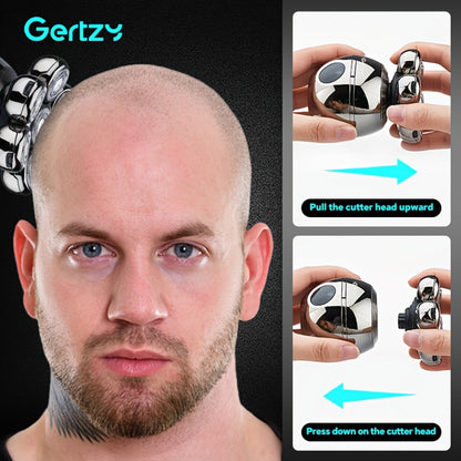 Electric Shaver 5-in-1 Rotary Grooming Kit with Hair Clipper, Nose Trimmer, Brush and Massager in Silver or Gold