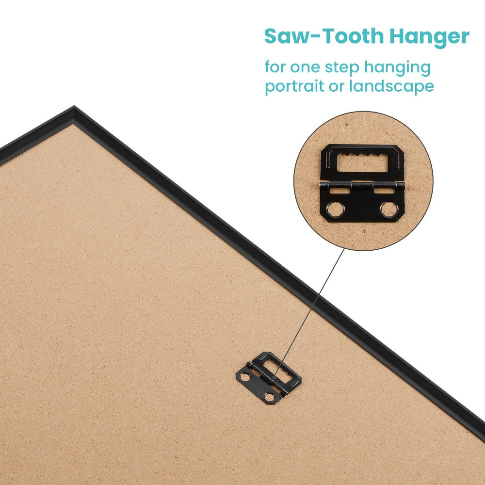 Three-Pack 24 x 36-Inch Slide-In Poster Frames in Black or Natural with Two Wall Orientations