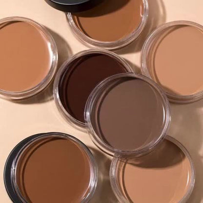 Velvet-Look Cream Foundation in 0.7 oz Round Jar with Six Shade Options from Light to Deep