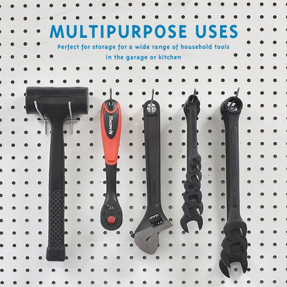 Stainless Steel Pegboard Hooks, 60-Piece Set with 2-Inch Single-Hole Design for 1-Inch-Spaced Tool Boards