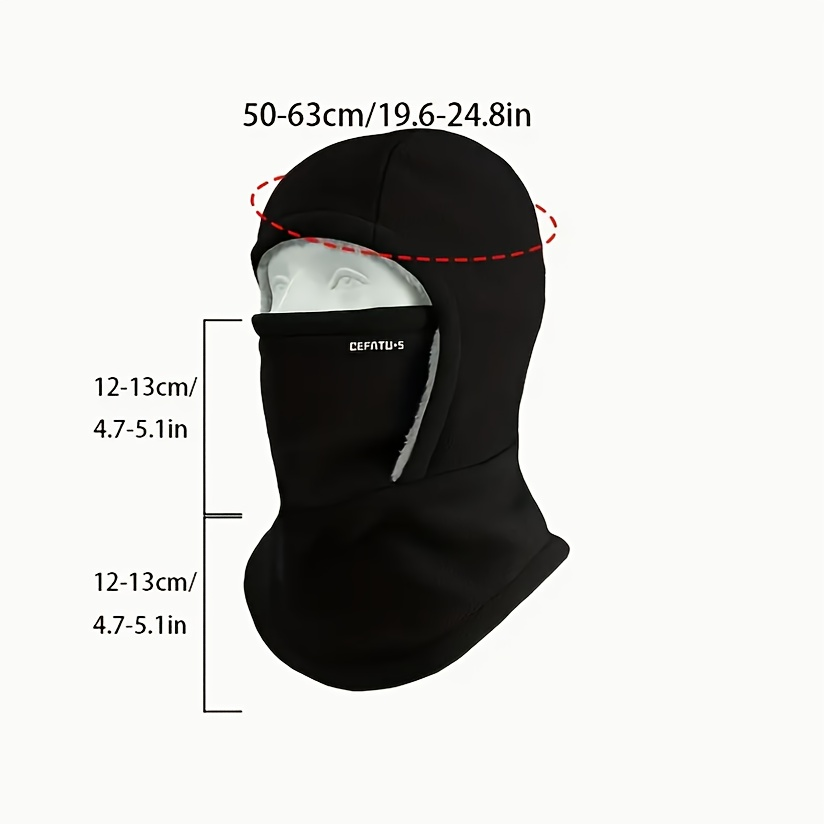Knit Winter Balaclava with Neck and Ear Coverage in Six Colors for Cycling, Skiing and Outdoor Work