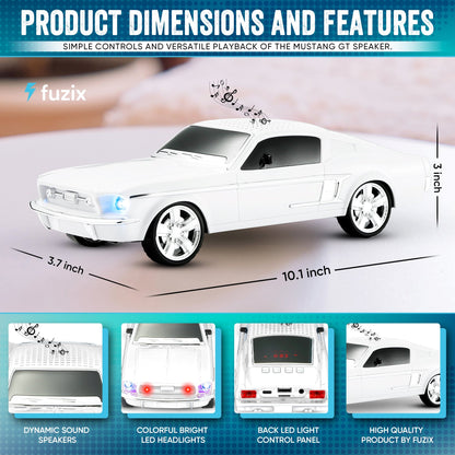 Fuzix WS-1967 Classic Car Bluetooth Speaker with LED Lights | Retro Replica Wireless Stereo, FM Radio, USB/TF/AUX, Built-in Mic, Rechargeable – Novelty Gift for Car Enthusiasts, Home, Travel & Parties